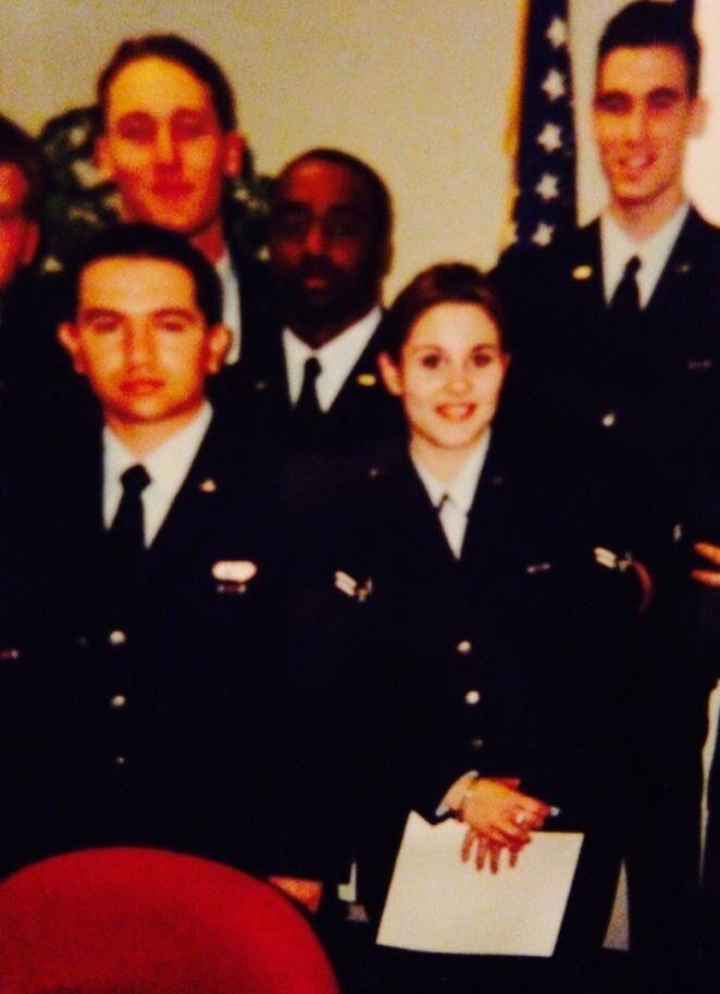 Minks after getting honor graduate in technical school, Oct. 2000